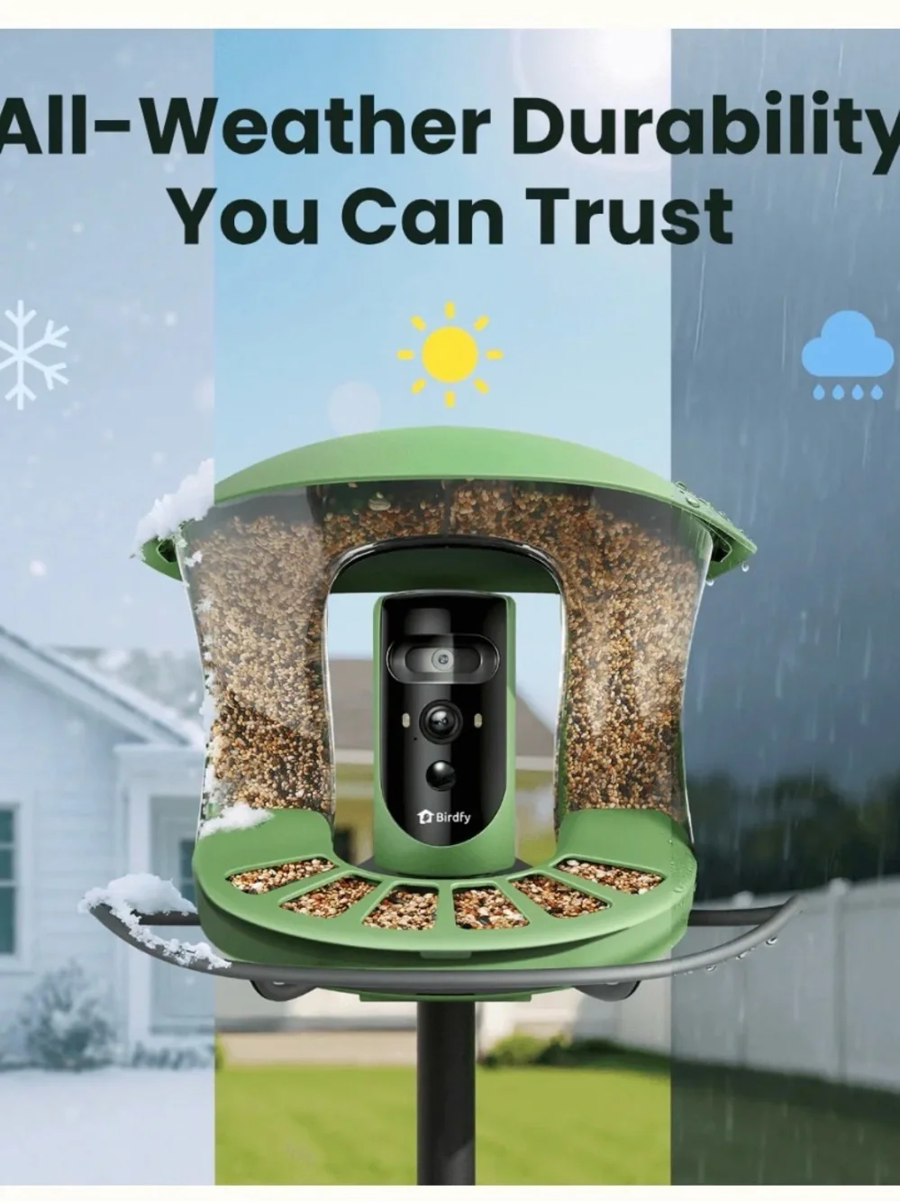 Birdfy Feeder 2 Pro Green Solar Bird Feeder with Camera